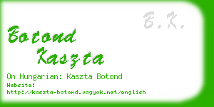 botond kaszta business card